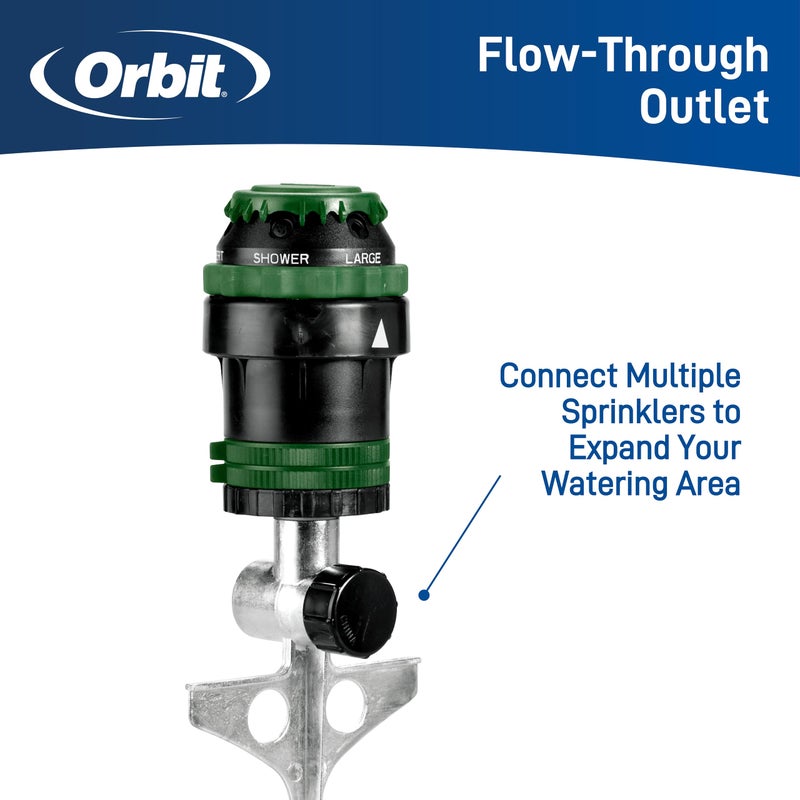 ORBIT 2-Pack Orbit 58573N H2O-Six Gear-Drive Sprinkler on Metal T-Spike - Image 4
