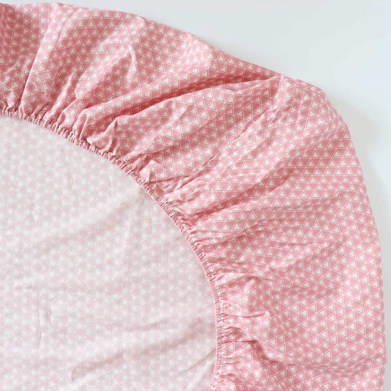 Emenpy 100% Cotton Crib Bedding Set for Baby Boys Girls,3 Pcs Baby Bed Linen Include Duvet Cover,Fitted Sheet,Pillowcase,Nursery Decoration,No Filler(Pink) - Image 4