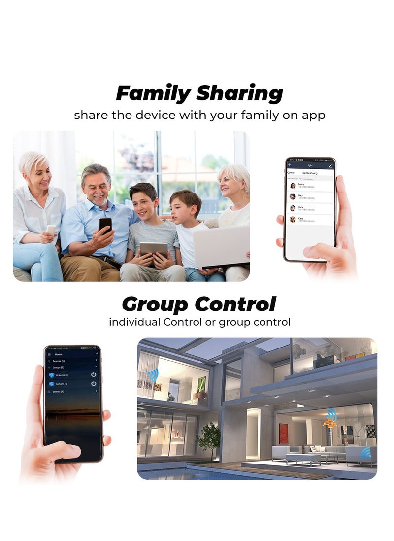 UanTii UanTii 20A Smart Plug Tuya Wifi Wireless Remote Controlled Plug Timing Schedule Plug Works with Tuya Smart Life App and Alexa Google Home  - Image 5