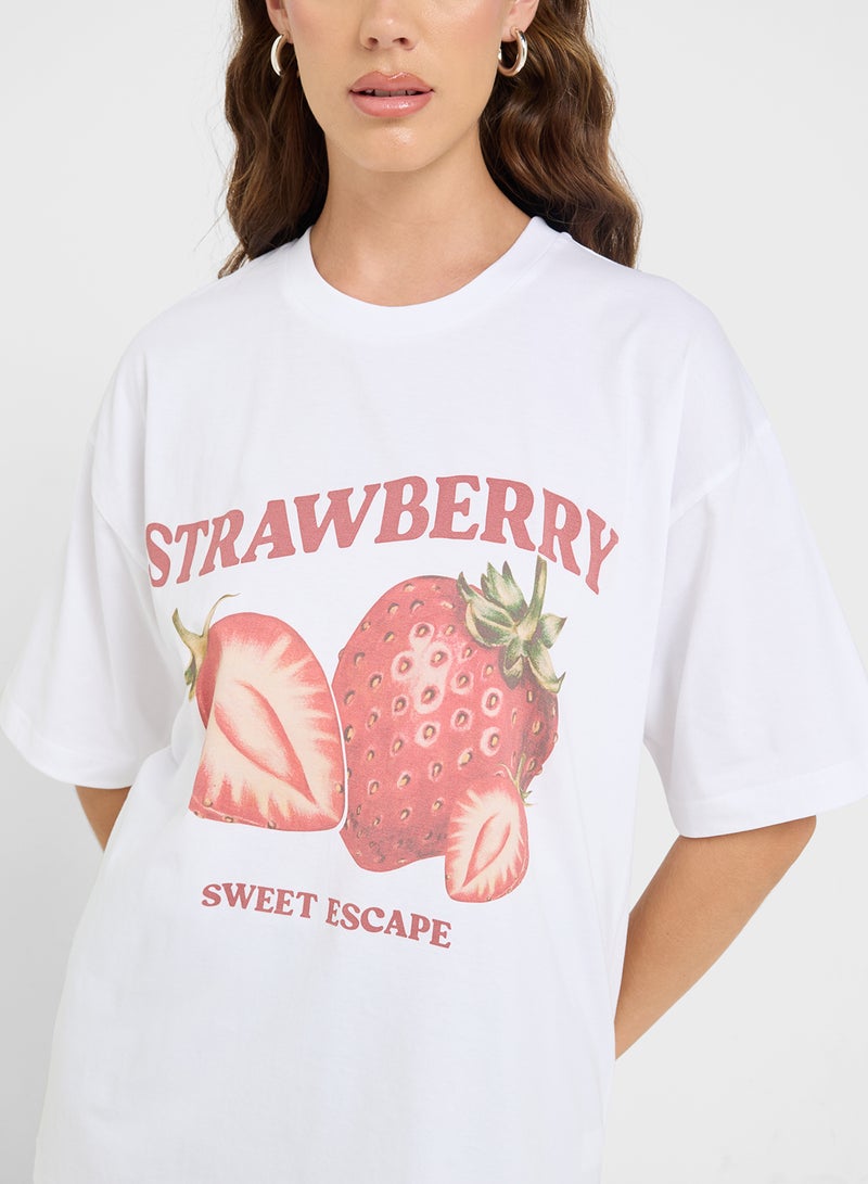 جينجر تيشيرت جرافيك أوفر سايز - Image 3