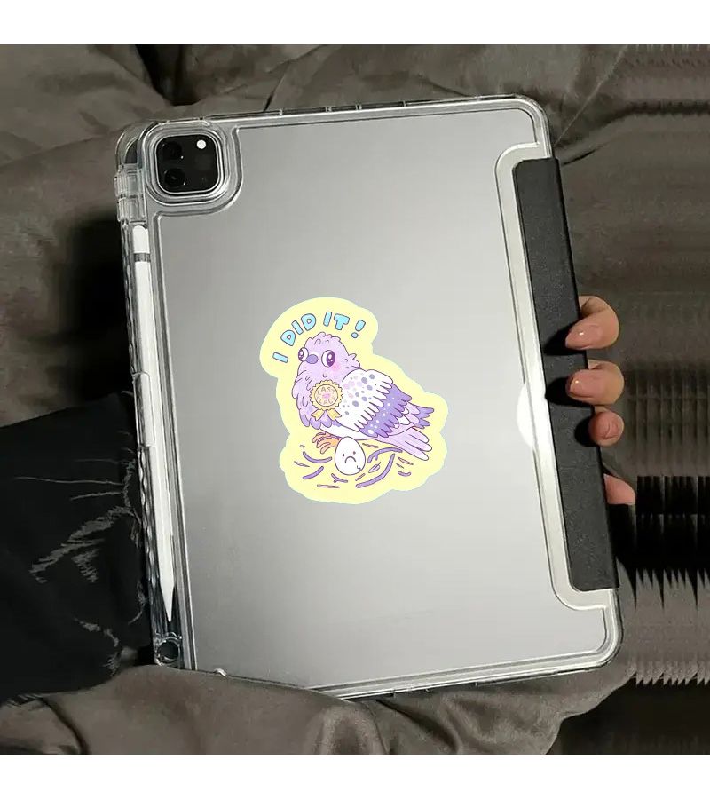Funny Pigeon Bird Nest Vinyl Waterproof Sticker 1pc for Laptop Water Bottle - Image 3