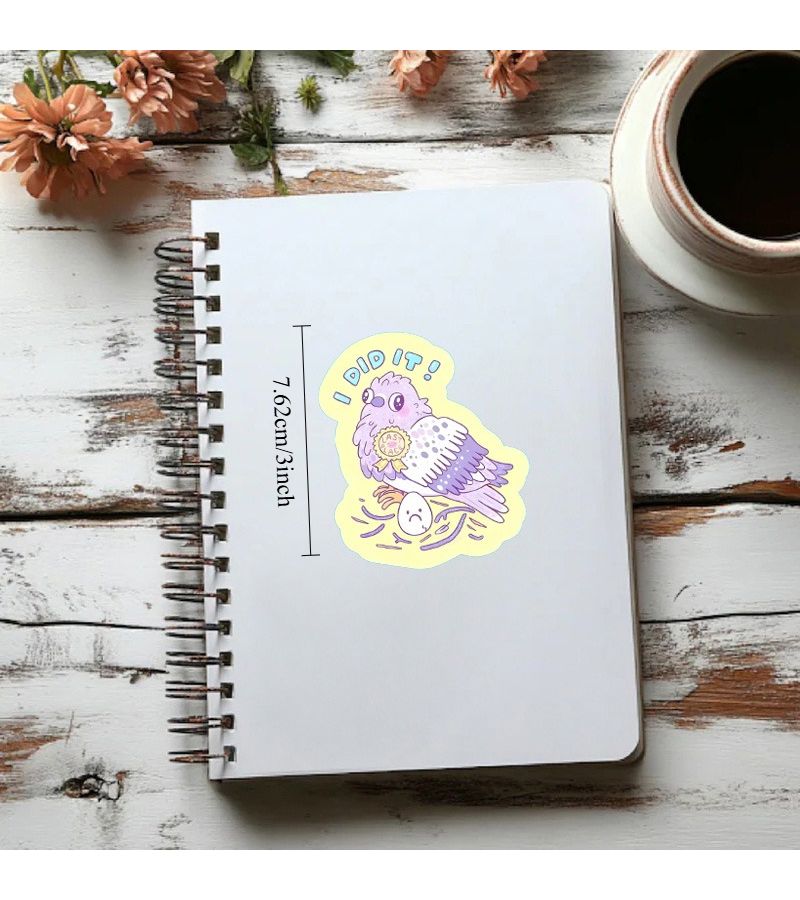 Funny Pigeon Bird Nest Vinyl Waterproof Sticker 1pc for Laptop Water Bottle - Image 2
