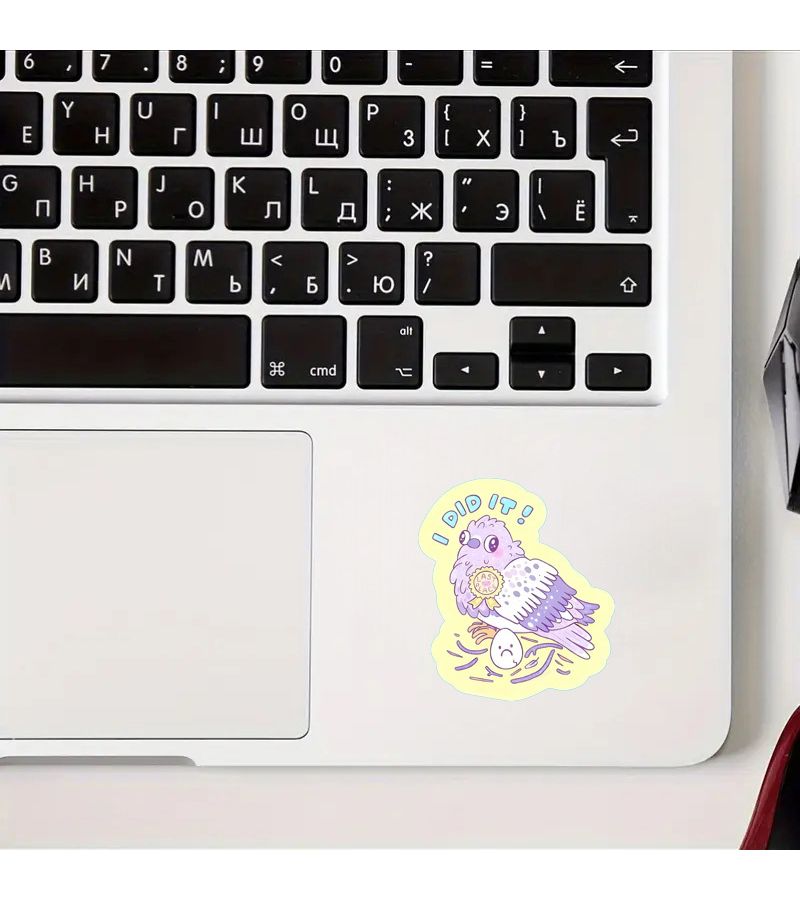 Funny Pigeon Bird Nest Vinyl Waterproof Sticker 1pc for Laptop Water Bottle - Image 4