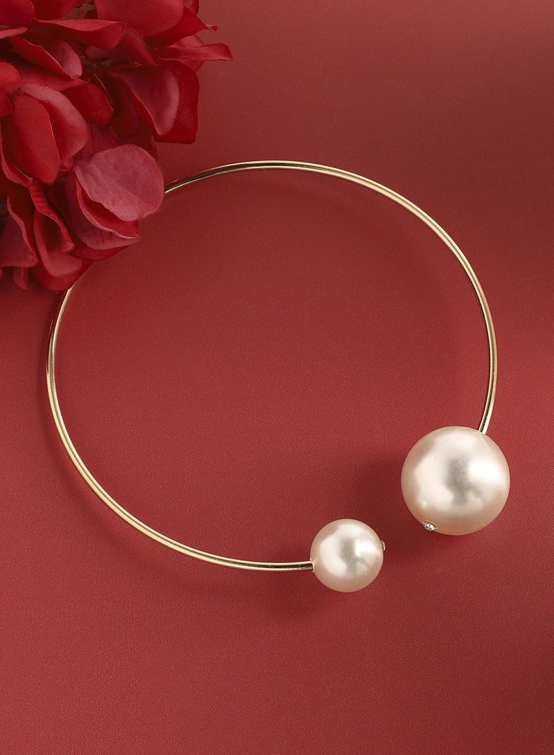 SOHI Elegant Pearl Artificial Choker Necklace Jewellery - Image 4