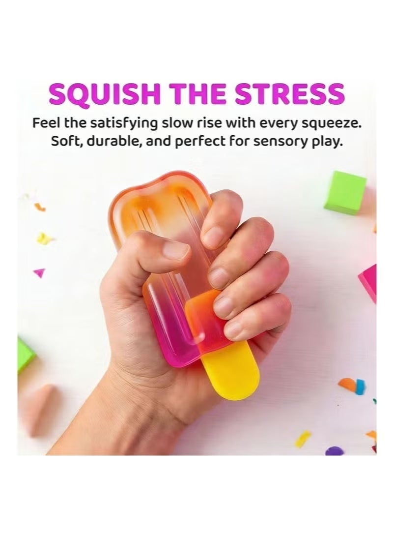 TOP ONE Popsicle Squishy Toy - Stress Relief Fidget Toy, Sensory Squeeze Ball for Kids & Adults, Portable Anxiety Relief Popsicle - Image 4