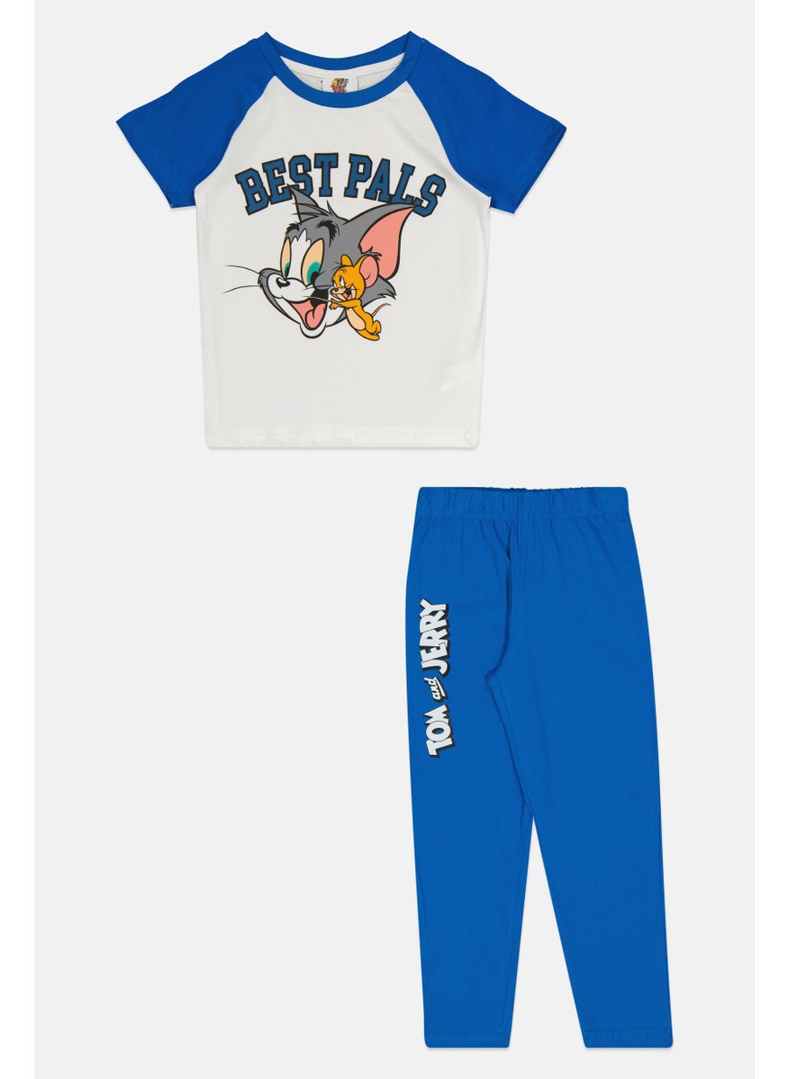 Tom And Jerry Toddlers Boy 2 Pieces Best Pals Short Sleeve Pajama Set, Multicolor  - Image 1