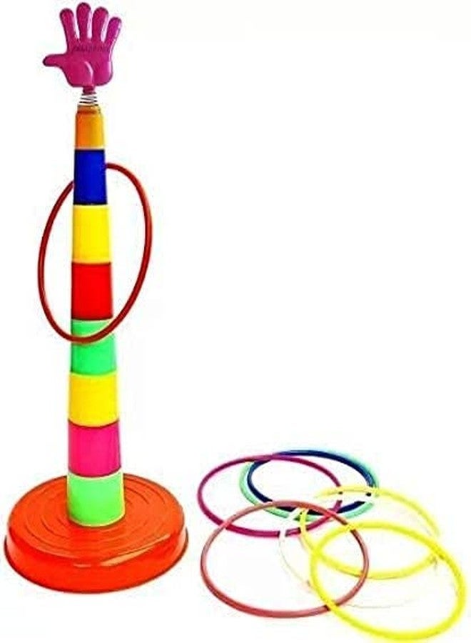 GJSHOP Plastic Ring Toss Quoits Hoopla Throw Game Toy Suitable for Kids Above 5 Years of Age (Multicolour) - Image 1
