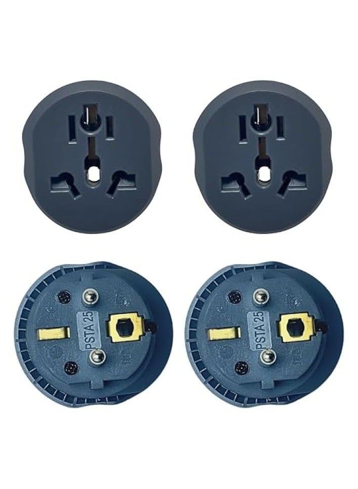 erorex Universal Travel Adapter Plug, Dark Grey, 250V 50/60Hz, Fits Wall Sockets in Europe & Asia, Plugs, Safety Shutter, Compact Indoor Power Converter - Image 3