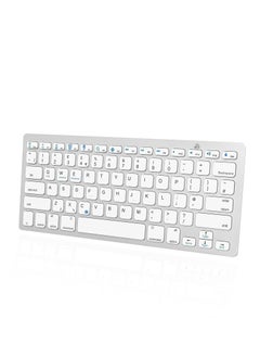 Bluetooth Keyboard, Wireless Tablet Keyboards Compatible with Windows/Android/iOS, Keyboard for iPad/iPad Pro/iPad Air/iPad Mini, Samsung, iPhone and Other Devices, White