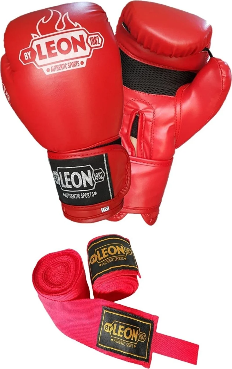 باي ليون 1982 Leon Blade Boxing, Kickboxing and Muay Thai Gloves+Bandage