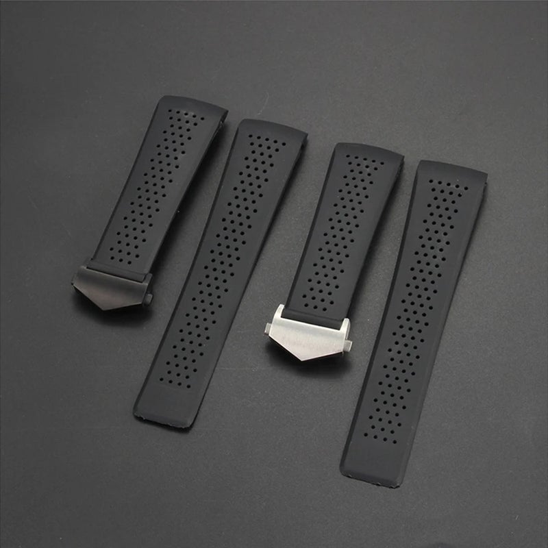 Bluejw 22mm 24mm Quick Release Silicone Watch Band - Waterproof Rubber Replacement Strap for Tag Heuer Carrera Monaco Sports Watches - Image 5