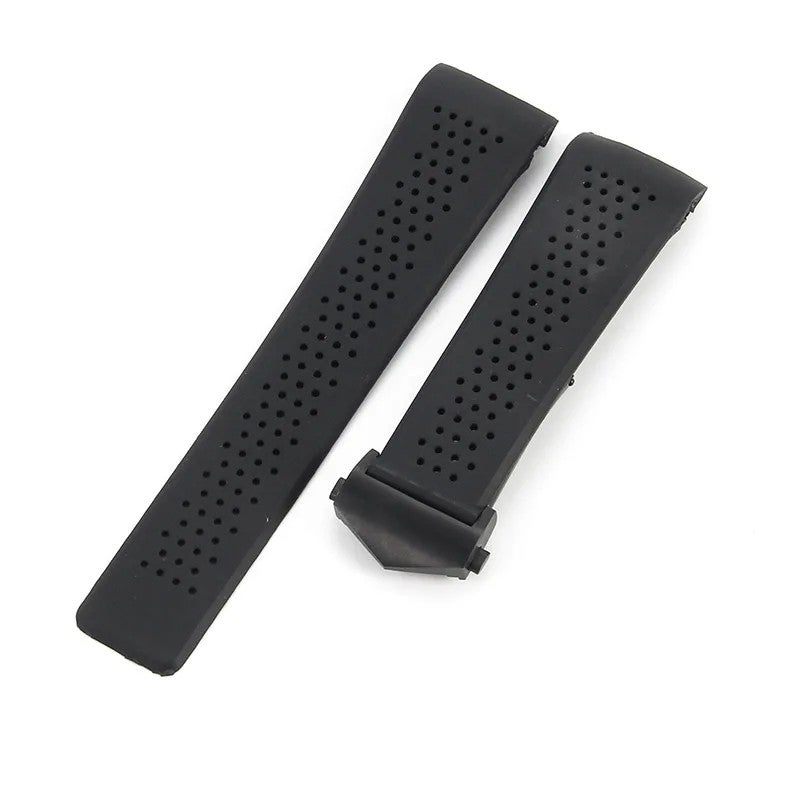 Bluejw 22mm 24mm Quick Release Silicone Watch Band - Waterproof Rubber Replacement Strap for Tag Heuer Carrera Monaco Sports Watches - Image 1