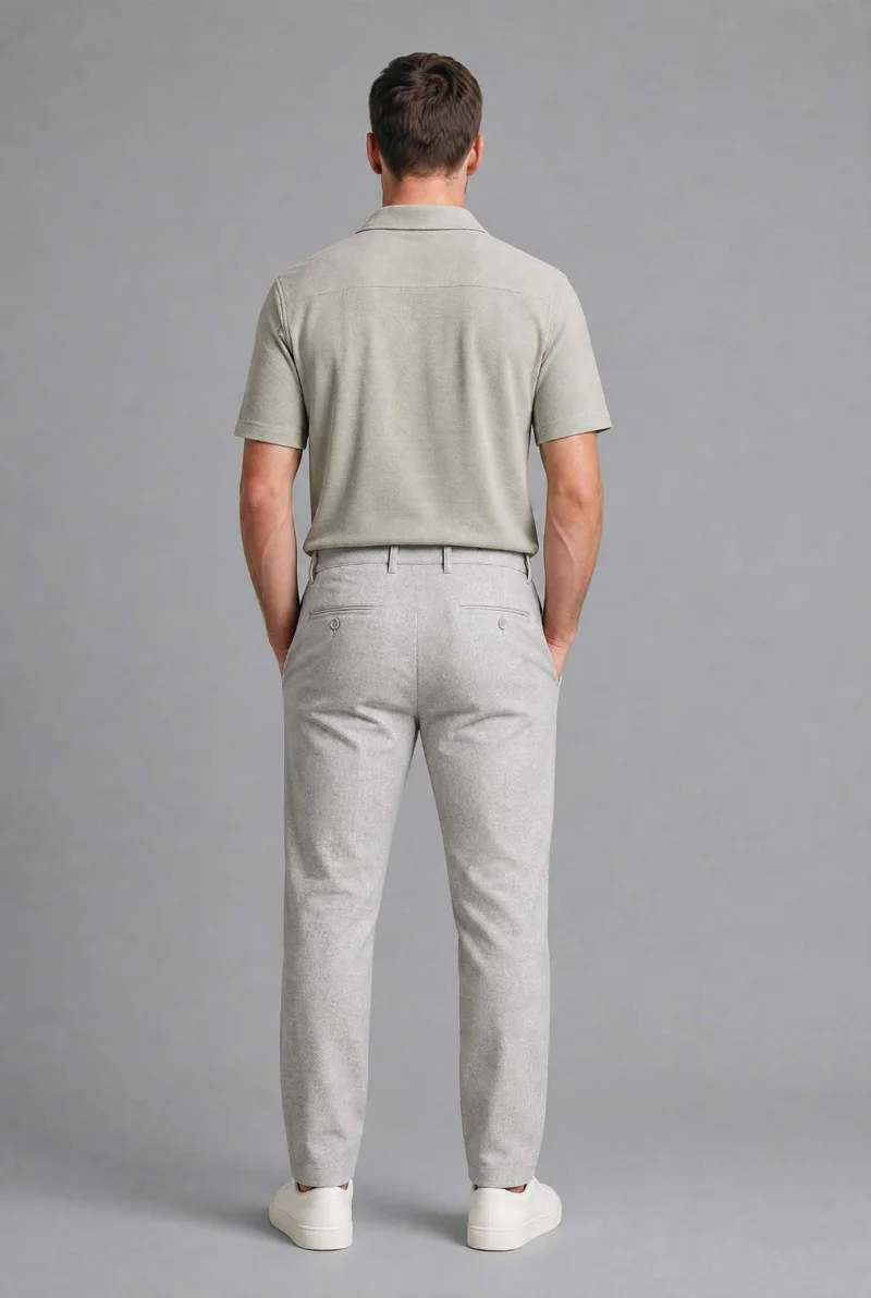 Defacto  Regular Fit Beige Blended Linen Trousers for Men | Best Price UAE