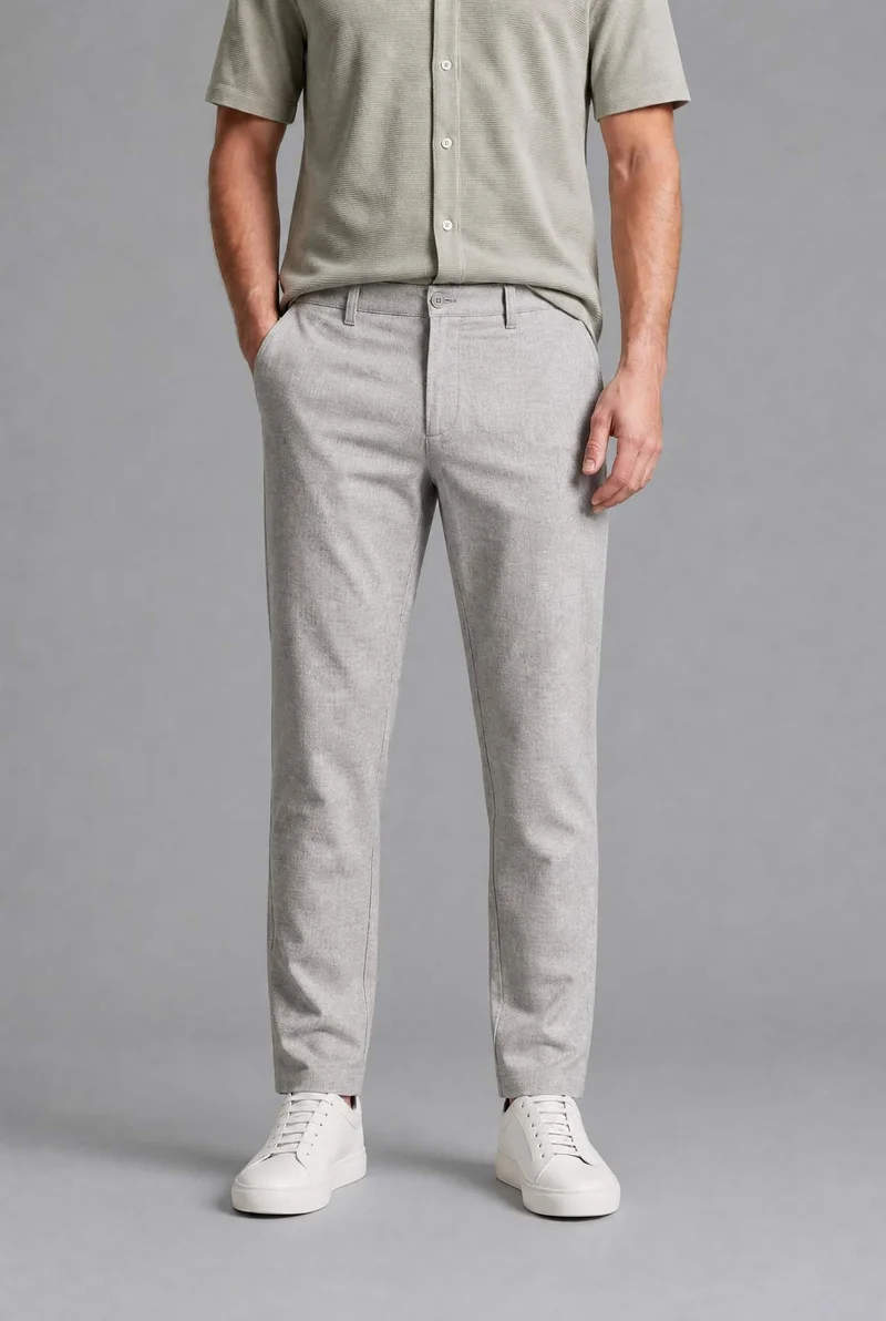 Defacto  Regular Fit Beige Blended Linen Trousers for Men | Best Price UAE