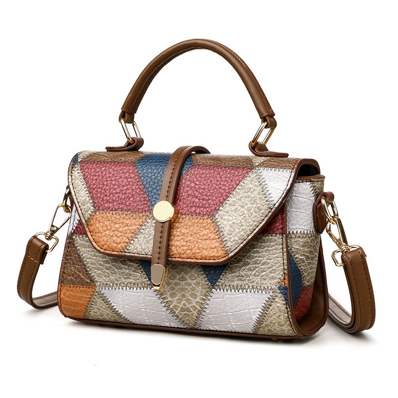 Fashion Color Matching Portable Small Square Bag Women'S Women'S Bag Popular Women'S Shoulder Bag All-Match Crossbody Bag - Image 3