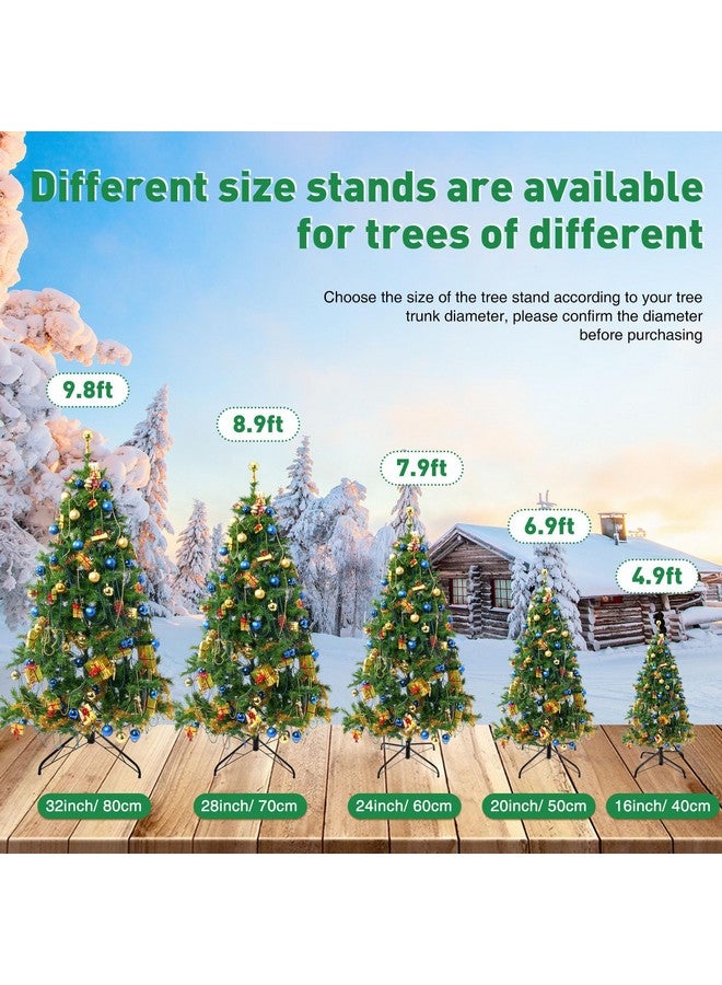Roowest Folding Christmas Tree Stand Artificial Metal Xmas Tree Base Replacement Holder for Christmas(Green,16 Inch) - Image 4
