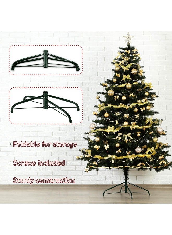 Roowest Folding Christmas Tree Stand Artificial Metal Xmas Tree Base Replacement Holder for Christmas(Green,16 Inch) - Image 5