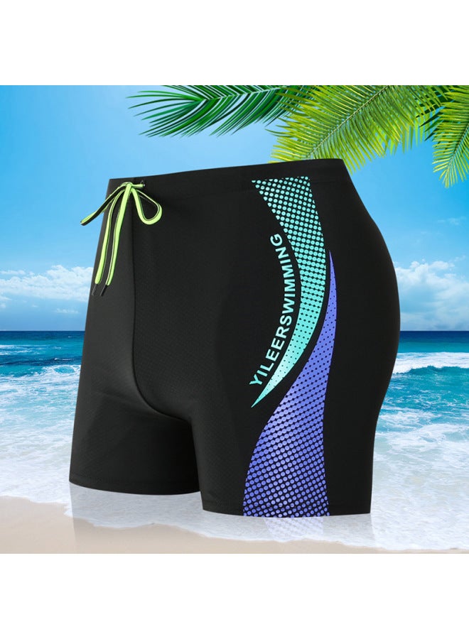 Manufacturers Men's Swimming Trunks Five-point Boxer Fashion Plus Size Hot Spring Swimming Trunks Fashion Printed Waterproof Swimming Trunks