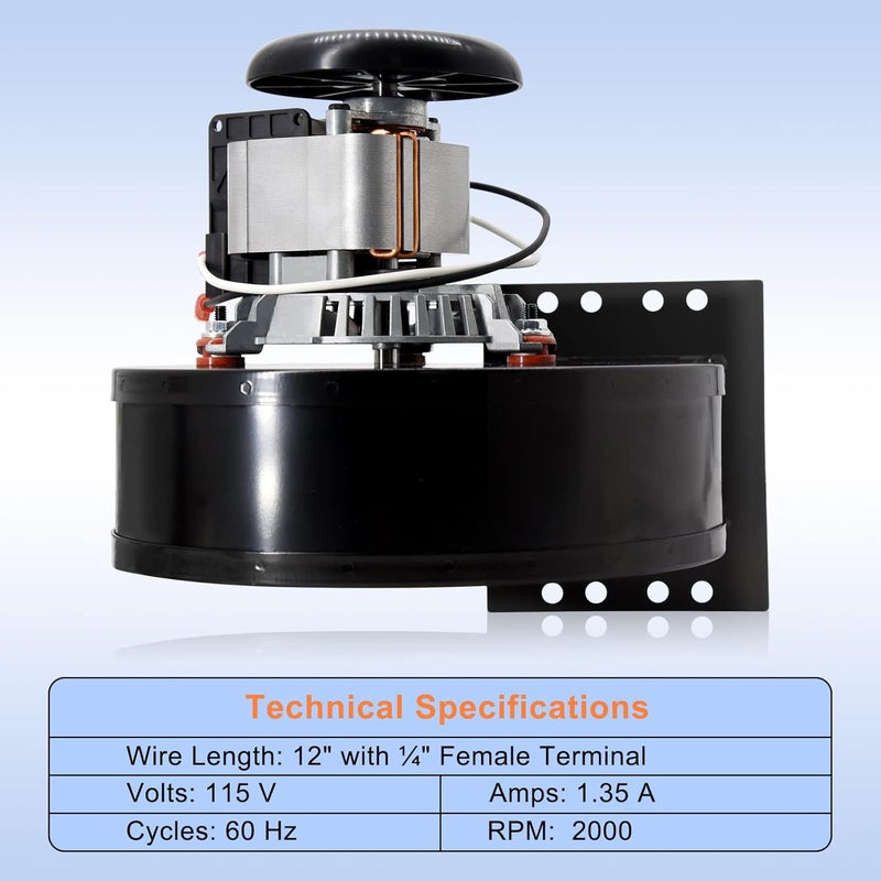 Criditpid Replacement 80472 & 80472A Distribution Blower Fan for US Stove & USSC American Harvest 6039 6041, King KP130, 5502M, Ashley 5500 5500M 5500XL Pellet Stoves. - Image 3