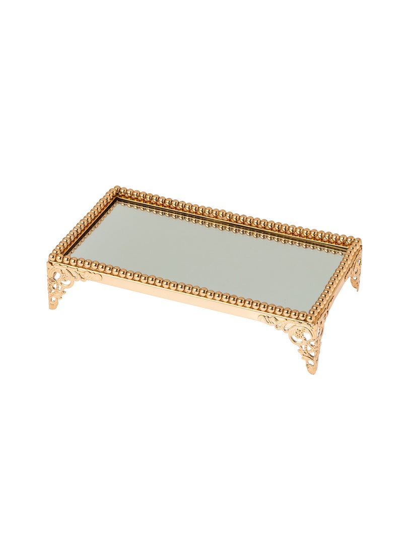 Dania Gold metal top with mirror floor, elegant design - Image 1