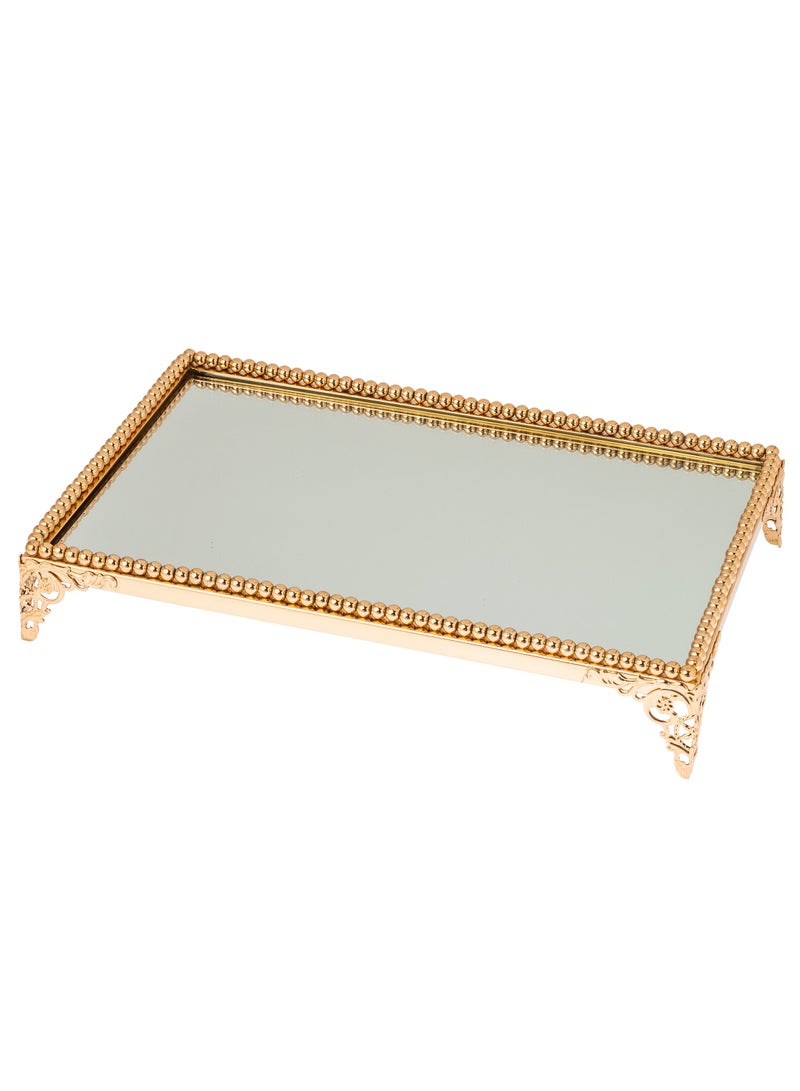 Dania Gold metal top with mirror floor, elegant design - Image 3