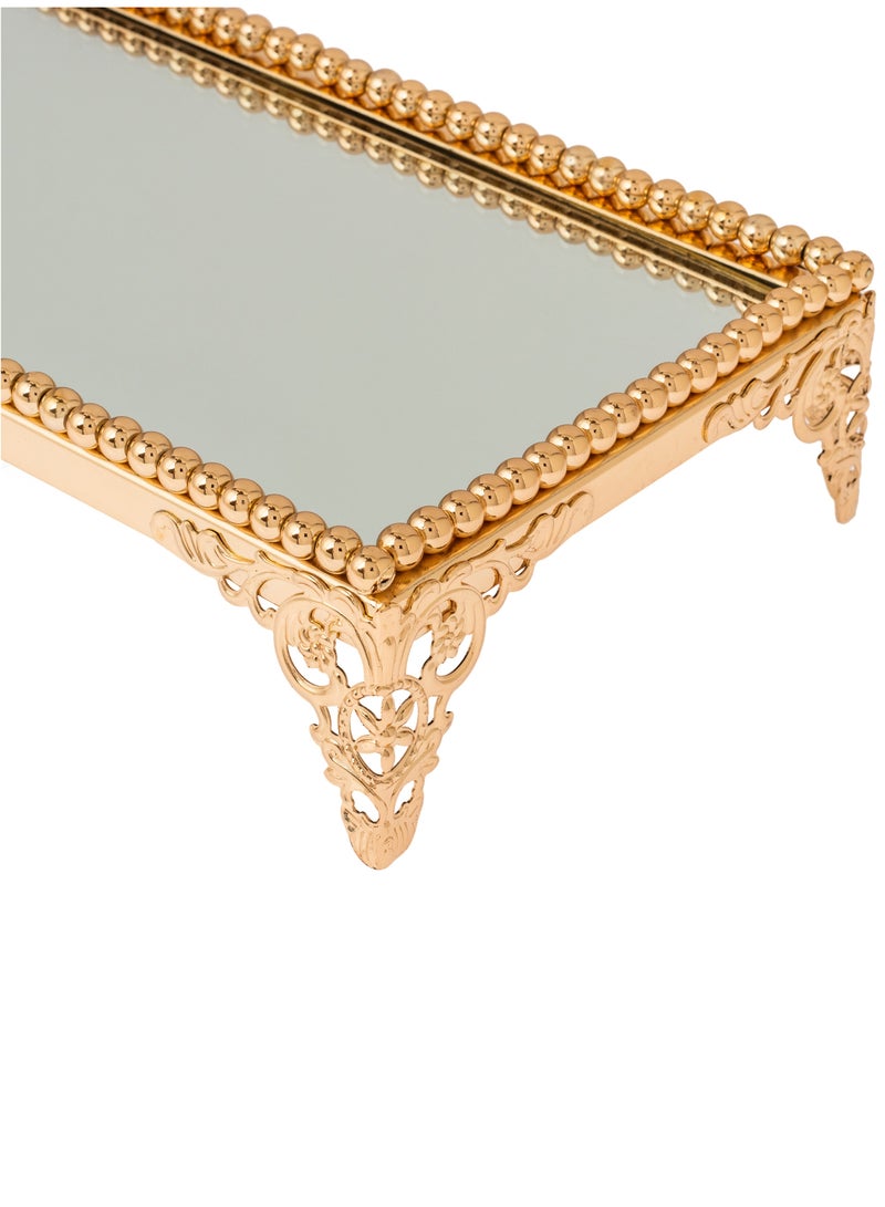 Dania Gold metal top with mirror floor, elegant design - Image 4