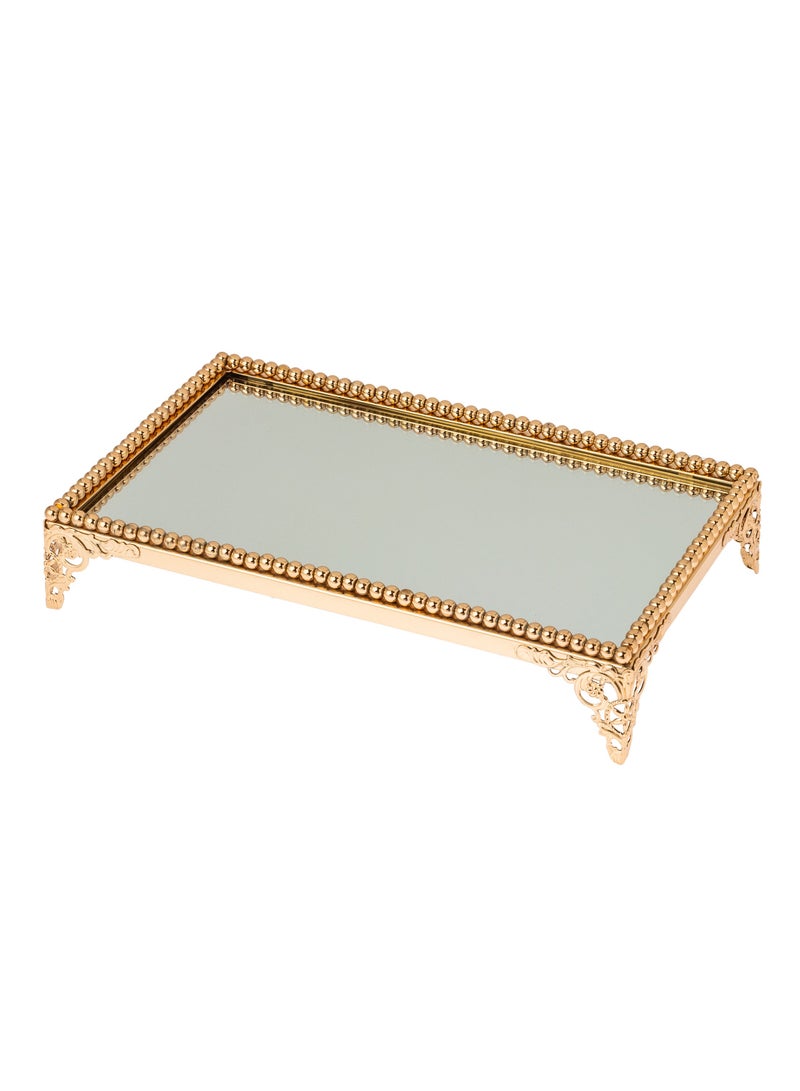 Dania Gold metal top with mirror floor, elegant design - Image 2