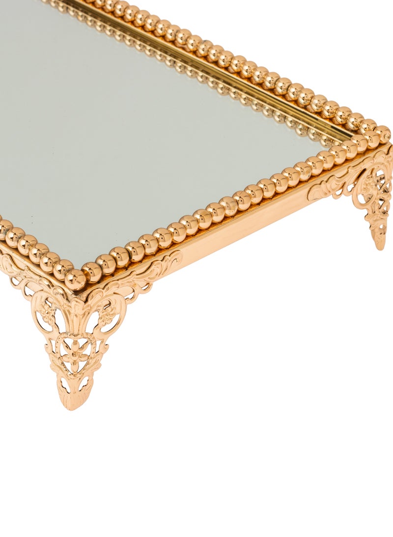 Dania Gold metal top with mirror floor, elegant design - Image 5