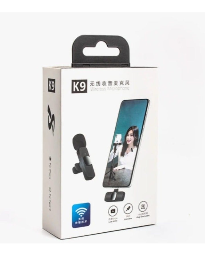 K9 Dual Wireless Microphone For iPhone Devices Professional Microphone For Mobile Phone and Live Broadcast - Image 3