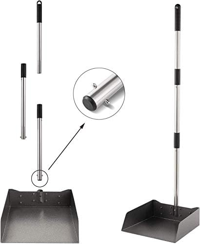 Yangbaga Dust Pans with Long Handle - 39” Heavy Duty Metal Upright Dustpan - Long Handled Stand Up Dustpans - Best Dustpans for Home/Lobby/Shop/Garage/Yard - Image 4