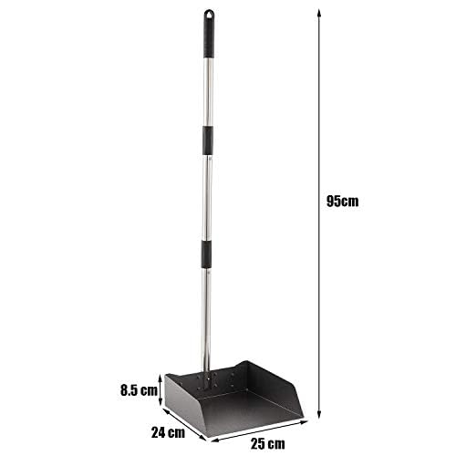 Yangbaga Dust Pans with Long Handle - 39” Heavy Duty Metal Upright Dustpan - Long Handled Stand Up Dustpans - Best Dustpans for Home/Lobby/Shop/Garage/Yard - Image 2