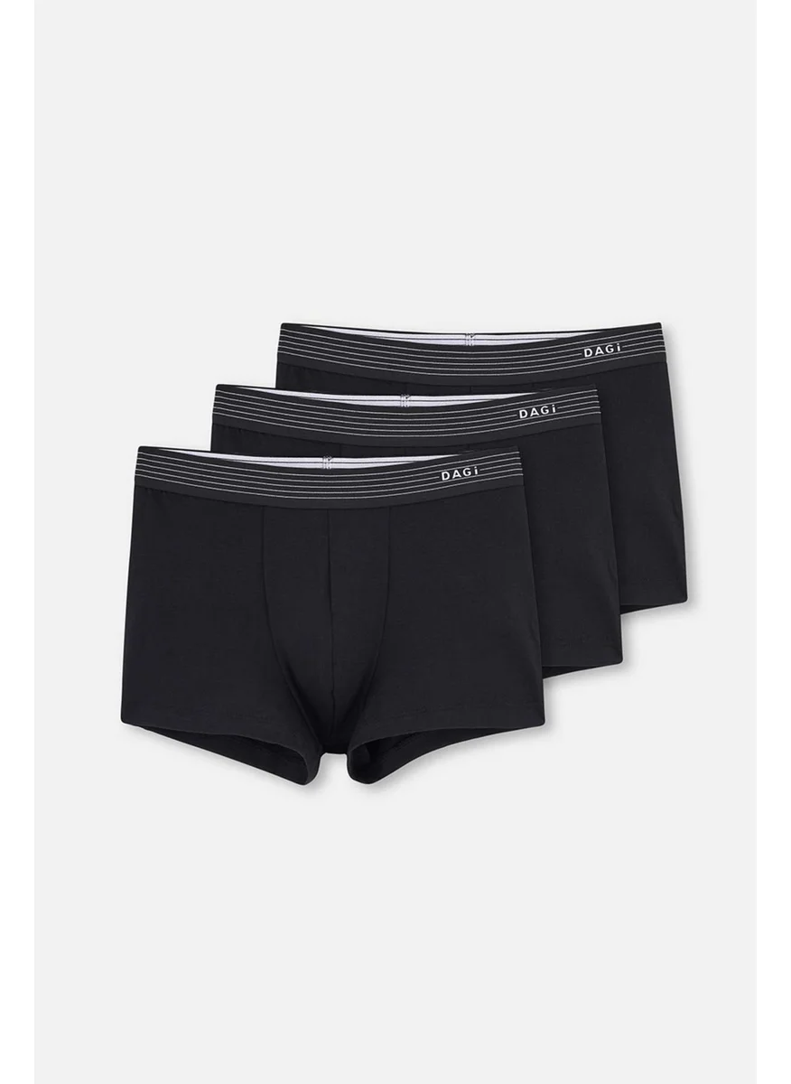 dagi Black D5210 Compact Plain Boxer 3-pack