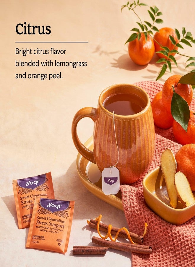 Yogi Tea Sweet Clementine Stress Support Tea, USDA Certified Organic, Non-GMO, 16 Tea Bags per Pack (6 Packs) - Image 4