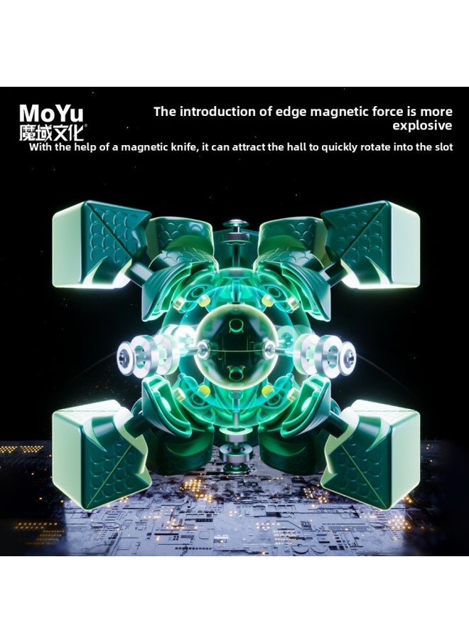 Magic Domain Veyron WRMV9 Third-order Magnetic Rubik's Cube Third-order Magnetic Levitation Ball Axis Positioning Competition Racing Rubik's Cube Toy-Color:Weilong WRM V9 Ball Shaft Full Positioning Magic Coat Version