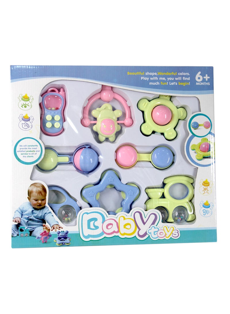 Baby Rattle Sensory Toys For Babies 8-Piece For Babies Infant Age For 6+ Months