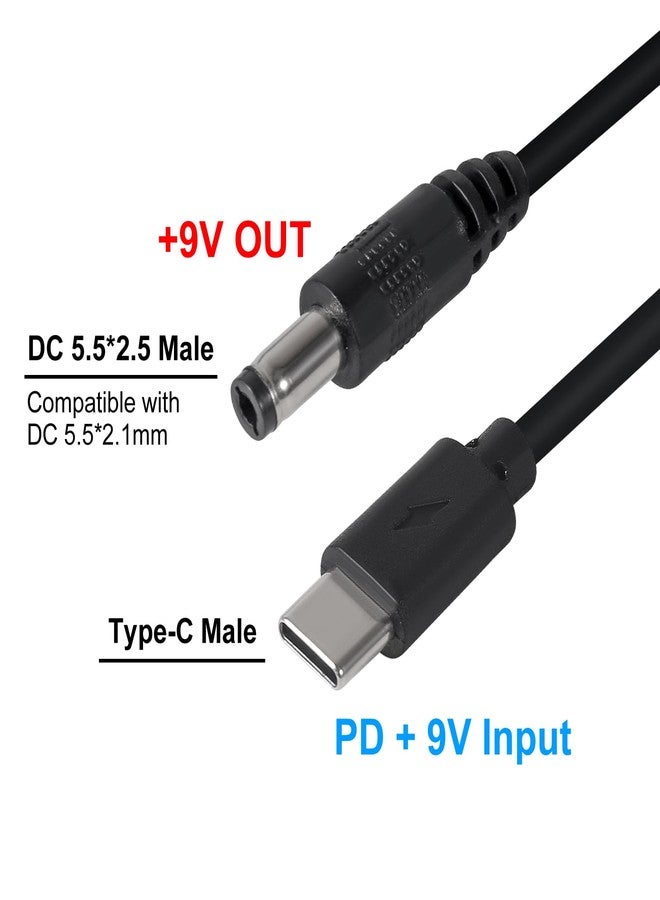 AITRIP 2PCS DC to Type C USB PD12V 5.5x2.5mm (Compatible with 5.5mm x 2.1mm) Power Supply Cable for Wireless Router Laptop LED Strip Speaker CCTV Camera - Image 3