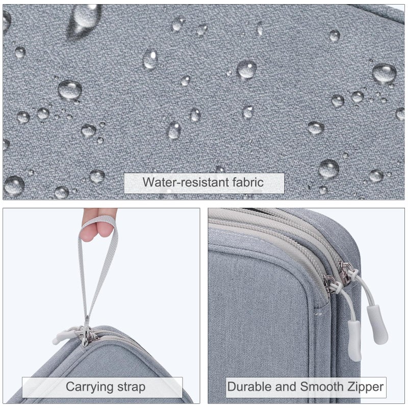 Waterproof Travel Cable Organizer Bag with Double Layer Storage for Cords, Chargers, Phone and Earphone - Image 4