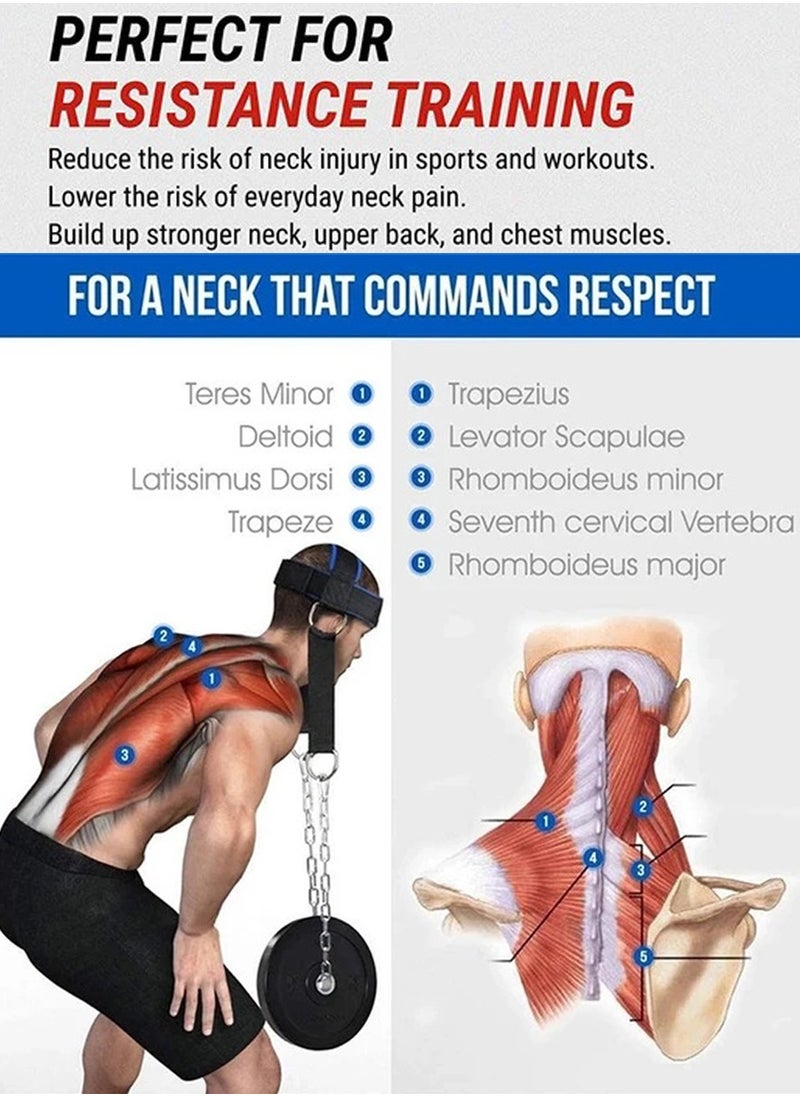 QUTOOB - Head And Neck Exercise Harness, Weight Lifting Strap For Head, Shoulder, Upper Back And Neck Muscles Workout Training, Strength Training Neck Harness Improve Neck Muscles and Makes Head Stronger - Image 1