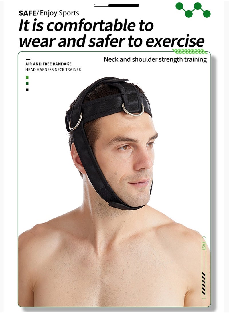 QUTOOB - Head And Neck Exercise Harness, Weight Lifting Strap For Head, Shoulder, Upper Back And Neck Muscles Workout Training, Strength Training Neck Harness Improve Neck Muscles and Makes Head Stronger - Image 1