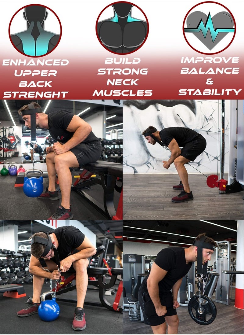 QUTOOB - Head And Neck Exercise Harness, Weight Lifting Strap For Head, Shoulder, Upper Back And Neck Muscles Workout Training, Strength Training Neck Harness Improve Neck Muscles and Makes Head Stronger - Image 1