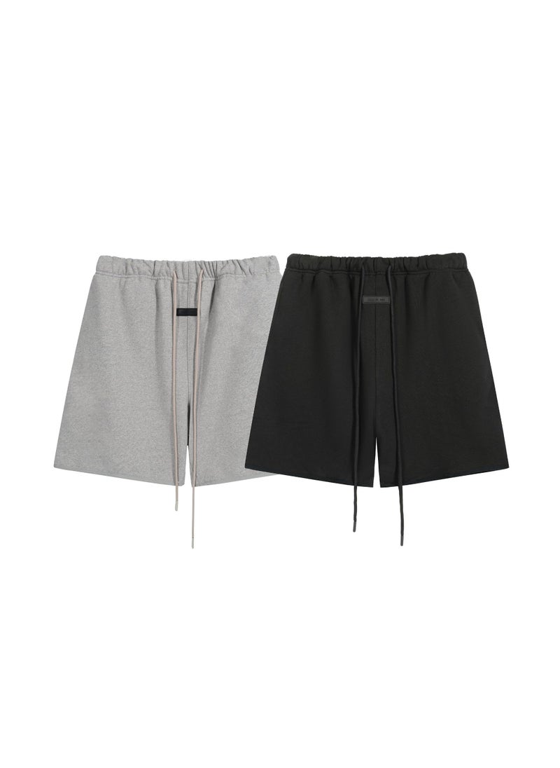 Generic - FEAR OF GOD ESSENTIALS Drawstring Fleece Shorts Black (fleece-lined) - Image 1