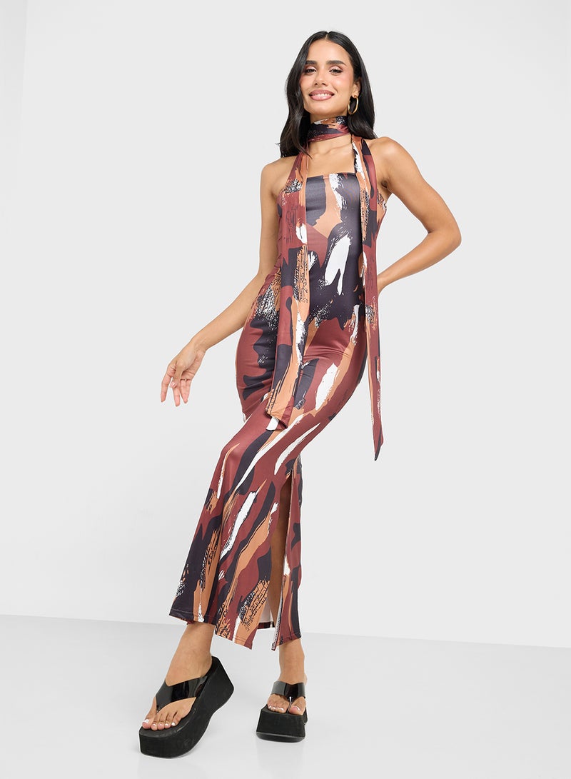 Ginger Abstract Print Dress  - Image 4