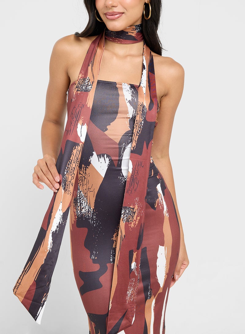 Ginger Abstract Print Dress  - Image 3