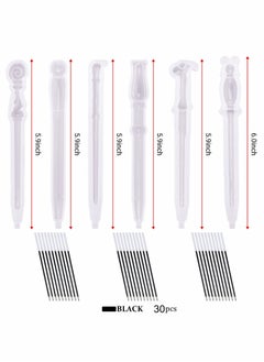 Generic Pen Epoxy Molds, Magic Wand Shape Ballpoint Silicone Mold with 30 Pieces of Black Refill for Diy Handmade Artwork, Pens, Candles, Resin Crafts (6Pcs)  - Image 2