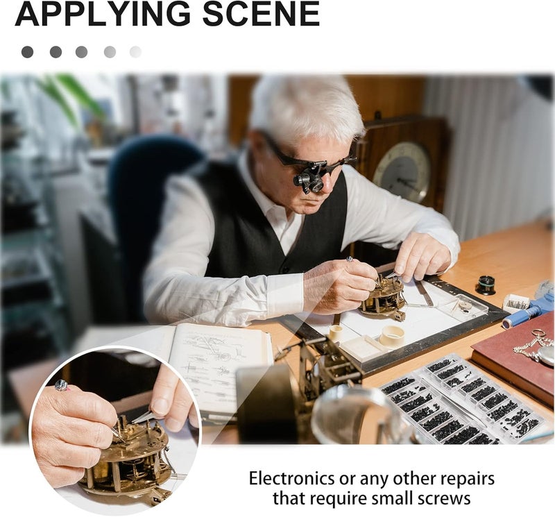 jalan 630 Pcs Tiny Micro Repair Screw Kit Eyeglass Sunglass Repair Kit with Screwdriver for Repair Spectacles, Watch, Jewelry - Image 4