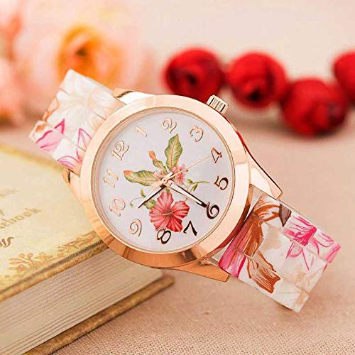 ZUPERIA Silicone Analogue Girl's Watch (Multicolour Dial Rose Gold Colored Strap) - Image 3