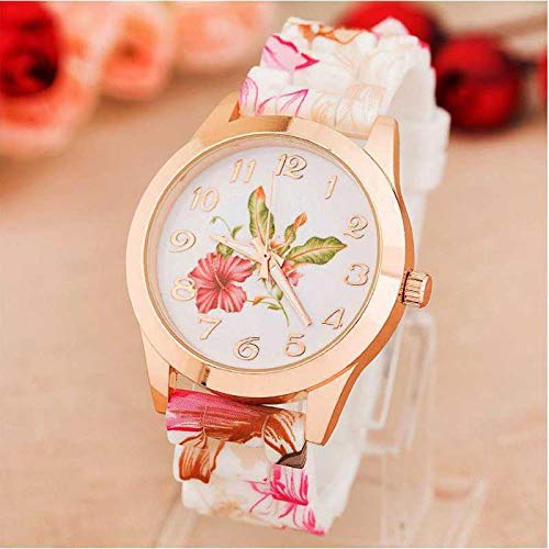 ZUPERIA Silicone Analogue Girl's Watch (Multicolour Dial Rose Gold Colored Strap) - Image 2