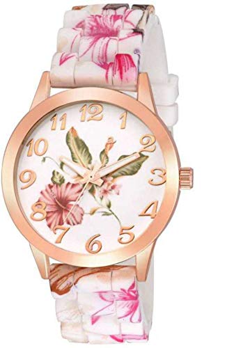 ZUPERIA Silicone Analogue Girl's Watch (Multicolour Dial Rose Gold Colored Strap) - Image 1