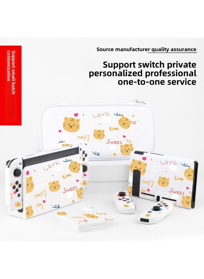 Generic Batch Pattern Print Switch2 Case NS2 OLED NS Endurance Lite Storage Case-Model:Customized According To The Picture (switch2 Transparent Full Hard Split Case) Hollow Bracket  - Image 2