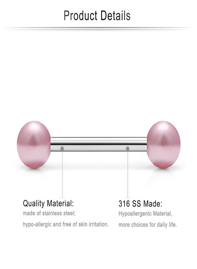 Cisyozi 16G Nipple Tongue Rings for Women Glow Drak Flexible Plastic Straight Stainless Surgucal Steel Tongue Nipple Barbell Bar Ring Nipplerings Shield Rings Retainer Piercing Jewelry Women Men 16mm - Image 2